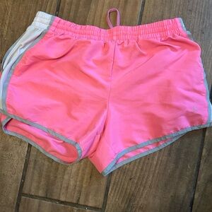 Danskin Now Pink and Gray Athletic Shorts with Reflective Trim